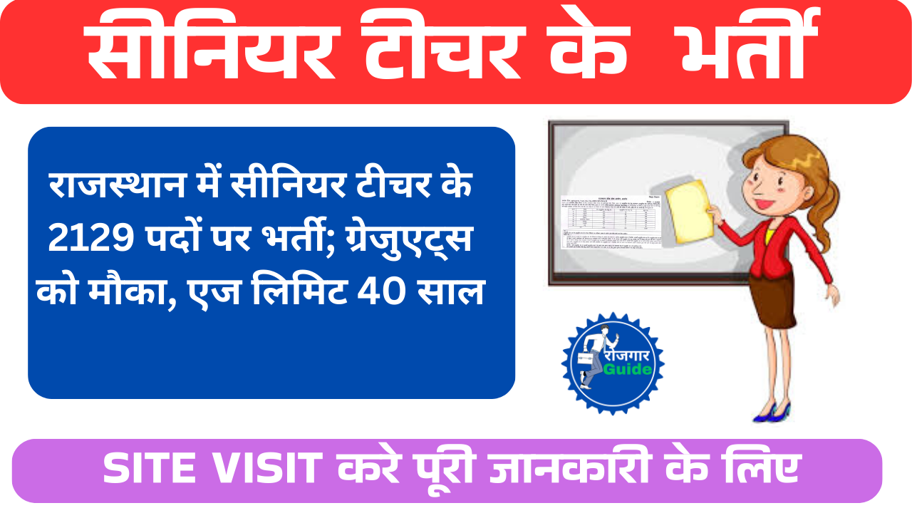 Rajasthan Senior Teacher Vacancy 2025