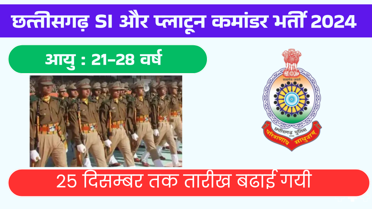Chhattisgarh Police SI Vacancy 2025